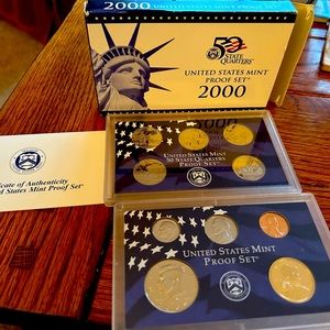 2000 United States Mint Proof Set and Us Mint Quarters Proof set